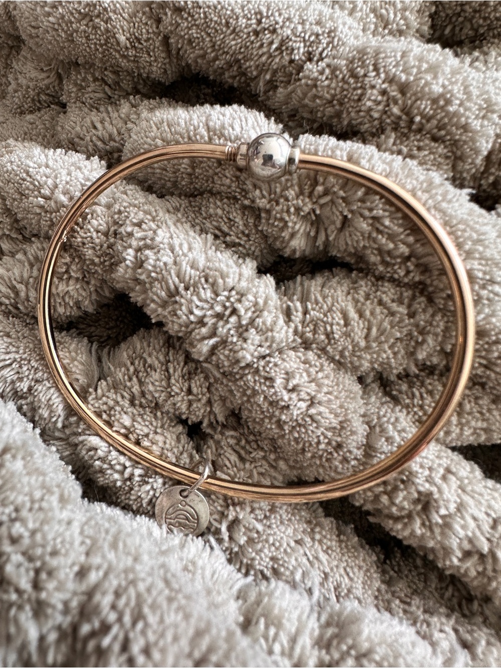 Lestage Gold Filled Cape Cod Bracelet with Silver Ball - size 7.5